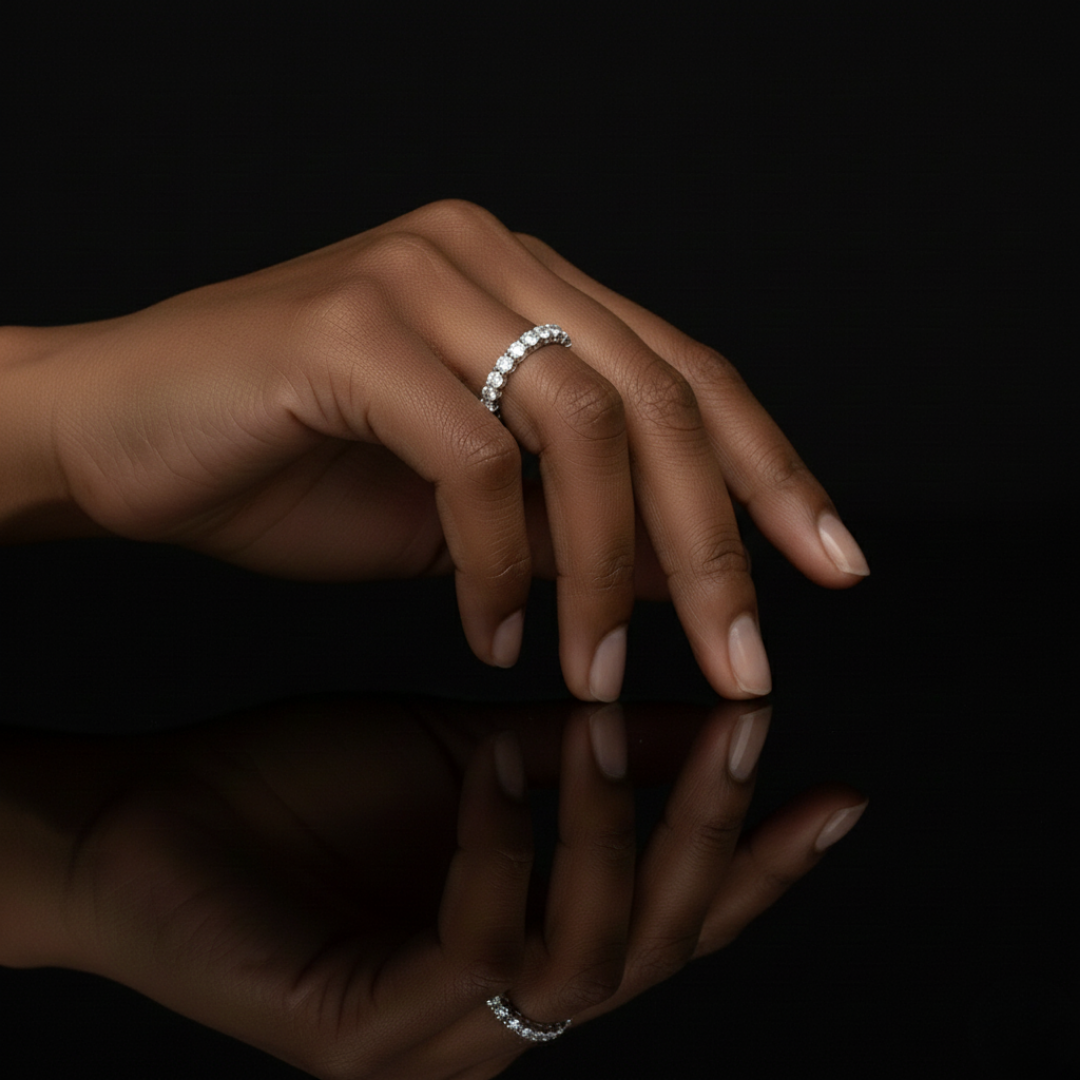 RING OF ICE VVS1 18K White Gold