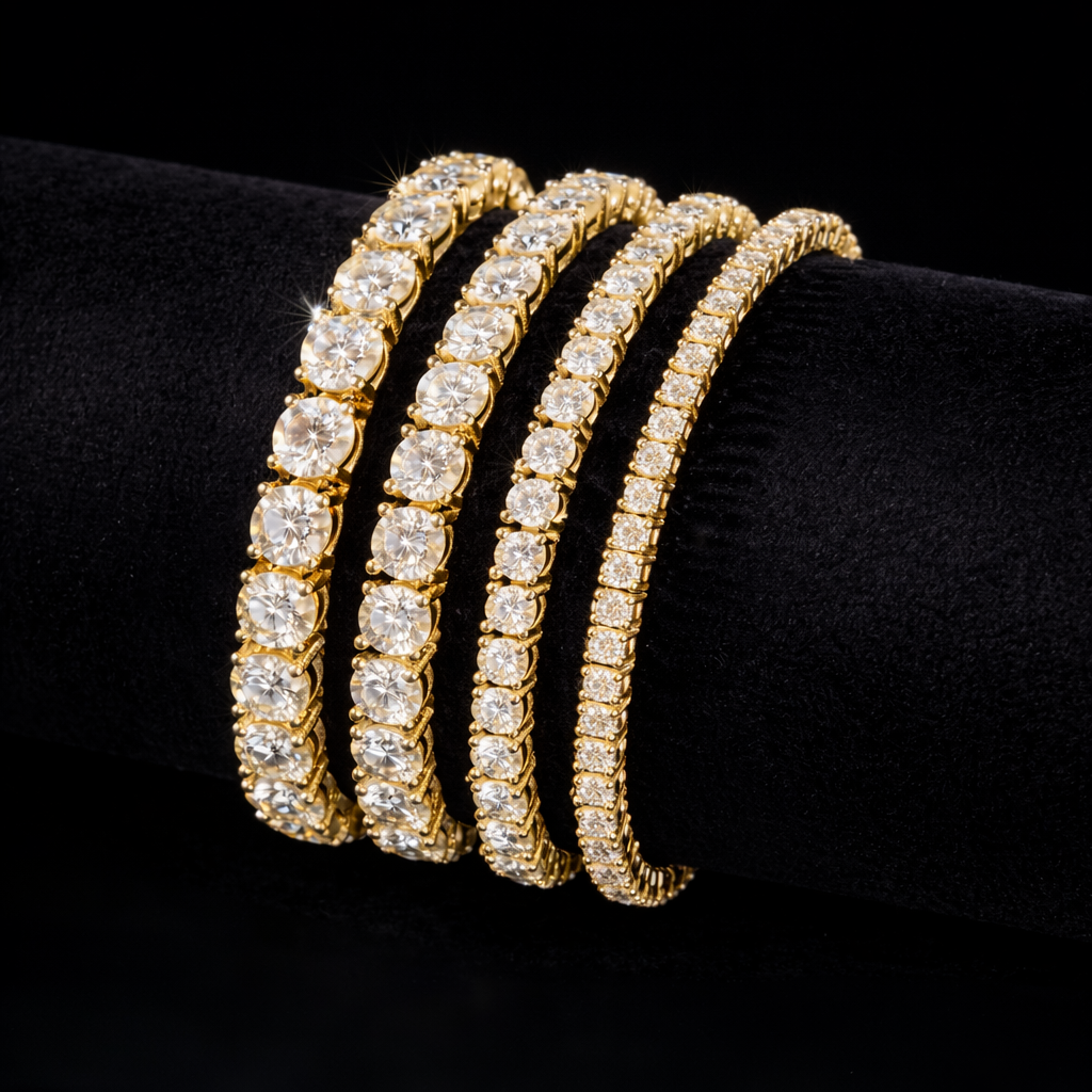 PURECUT ICE VVS1 18K Gold Tennis