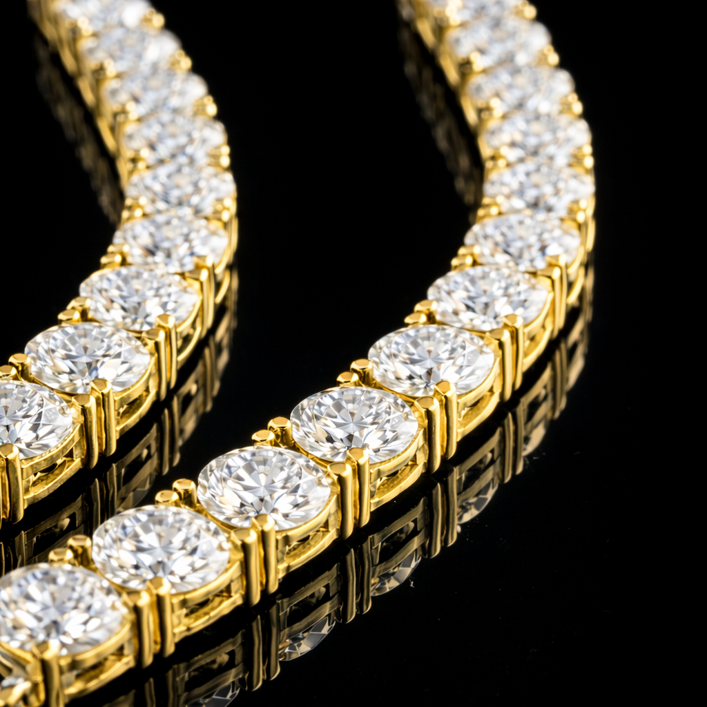 PURECUT ICE VVS1 18K Gold Tennis